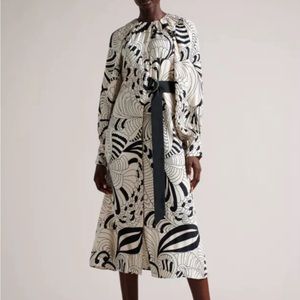 Ted Baker Abstract Midi Dress US size 10/12